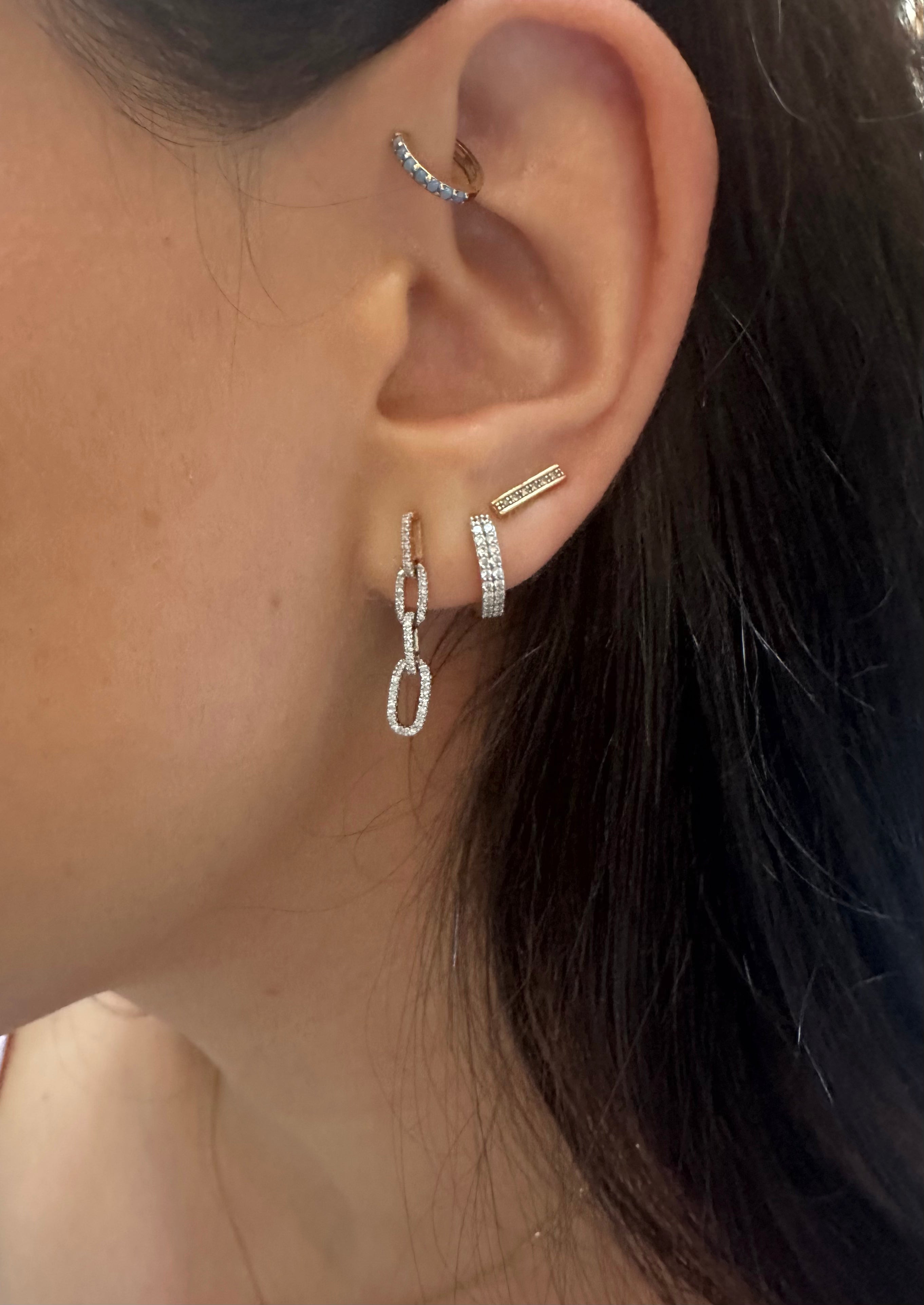 natural diamond 9ct yellow gold huggie earrings drop earrings