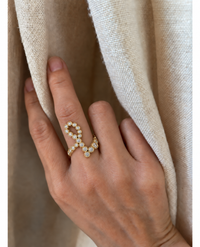 Diamond Swirl Ring worn