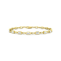 Emerald and Round Station Bracelet