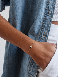 Evil Eye Diamond Bracelet worn