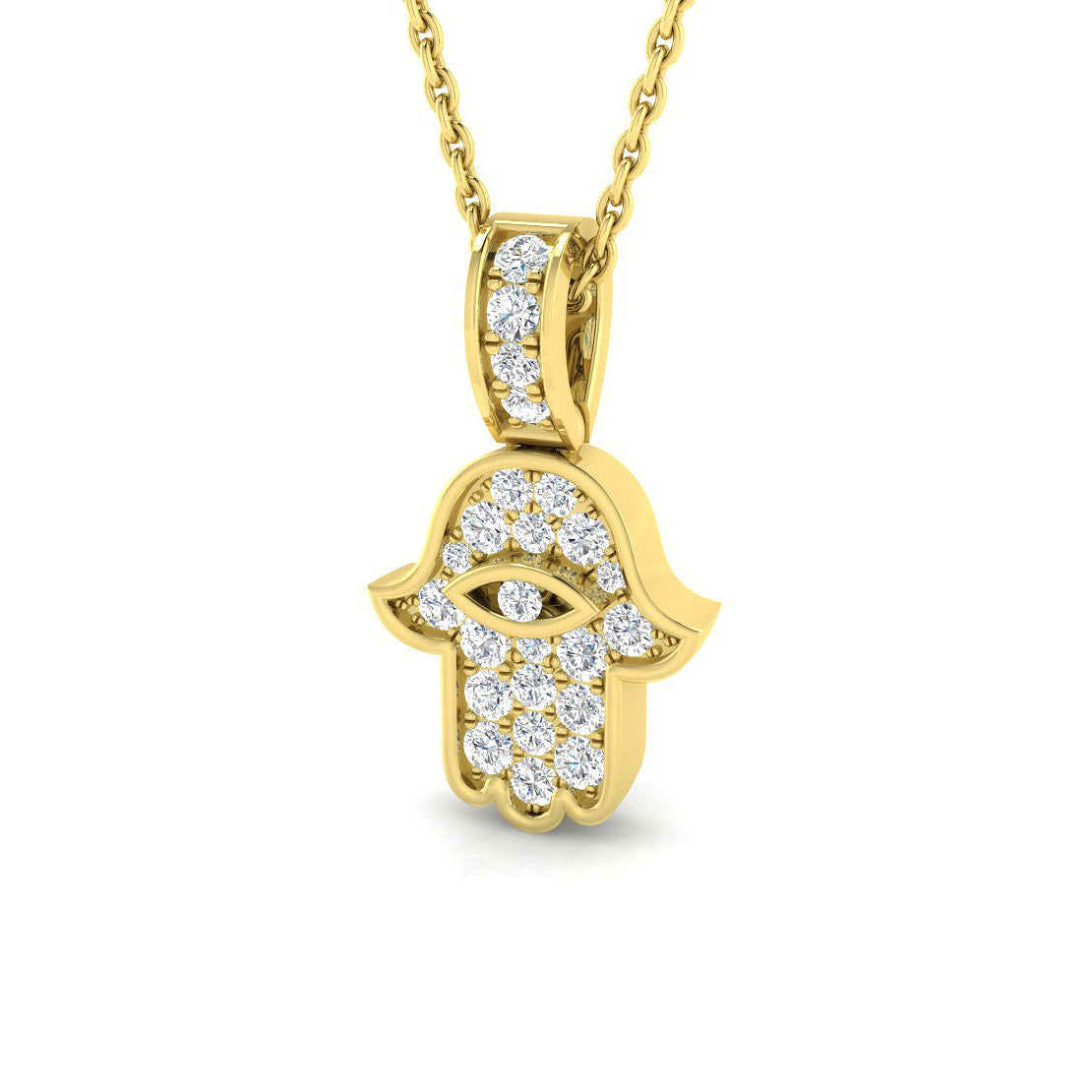 Hamsa Diamond Necklace