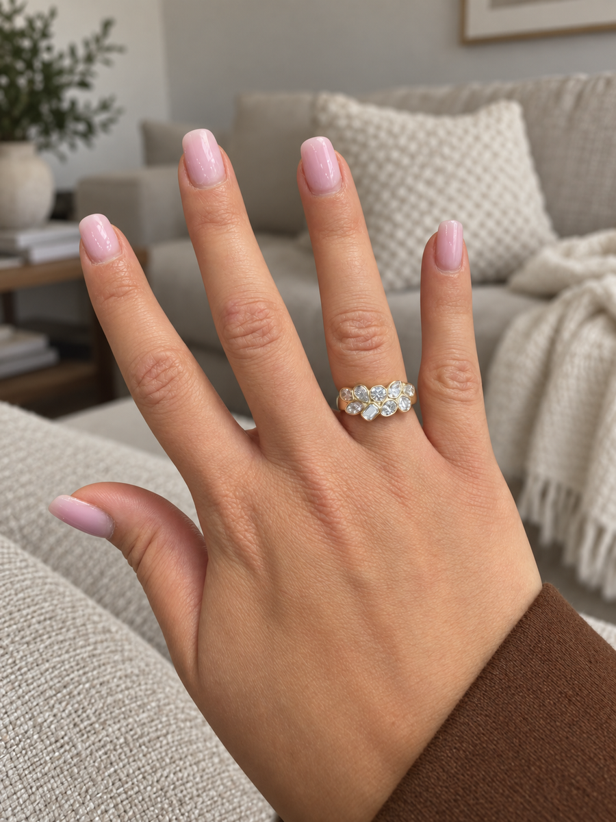Mixed Shape Diamond Ring worn