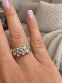 Mixed Shape Diamond Ring worn