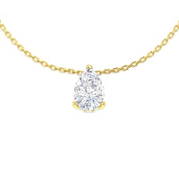 Pear Solitaire Diamond Necklace