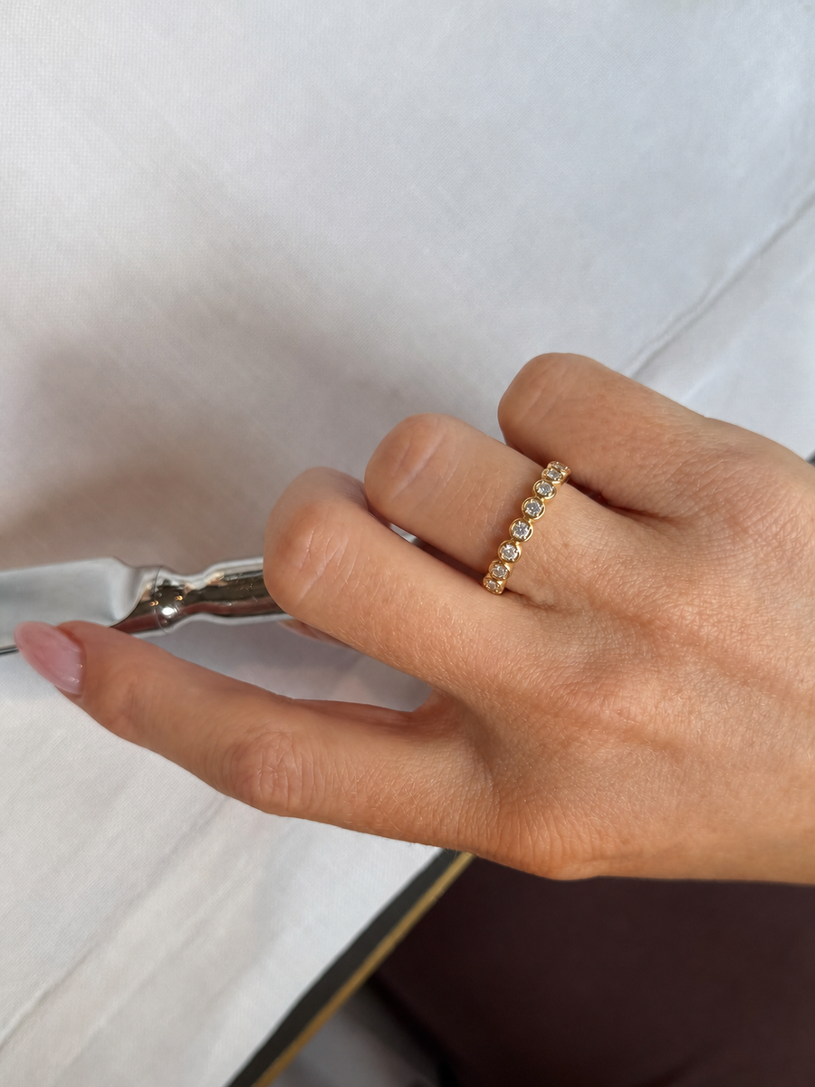 Round Diamond Band worn