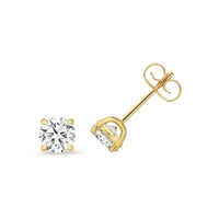 Round Diamond Stud Earrings