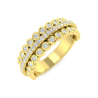 Three Row Diamond Ring