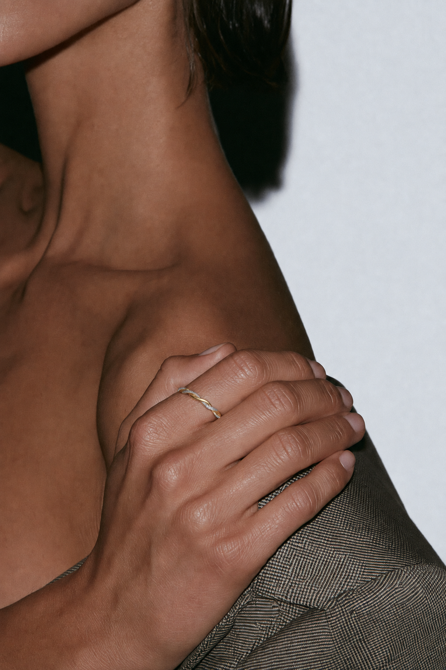 Twist Diamond Ring worn