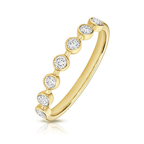 Rubover Eternity Ring in 9K yellow gold